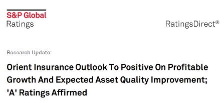 S & P Upgrades Orient’s Outlook to Positive