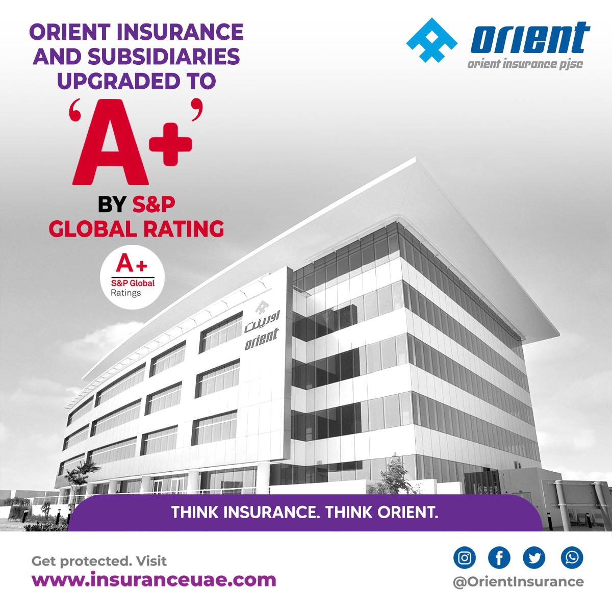 Orient Insurance And Subsidiaries Upgraded To ‘A+’